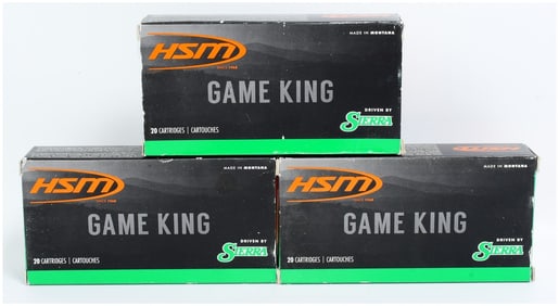 60 Rounds of HSM Game King .284 WIN 160 Grain SBT Ammo