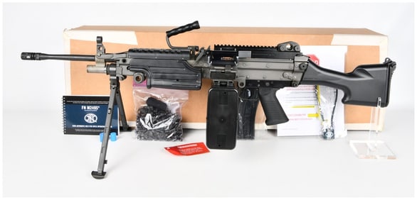 Brand New FN M249S Standard Semi-Automatic Belt-Fed Rifle 5.56x45mm with Accessories and Original