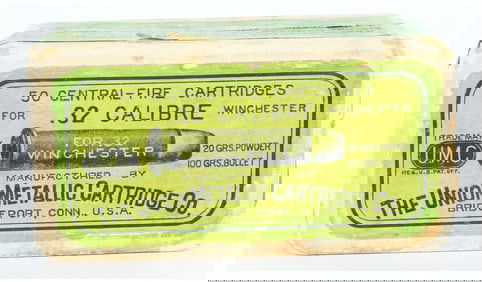 44 live rounds Union Metallic Ammo Co. (UMC) .32 Calibre Win / .32-20 W.C.F. Ammo Box