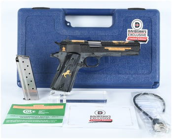Colt Government Model 'Potro Oro' Davidson's Exclusive Limited Edition .38 Super Pistol No. 1 of 500