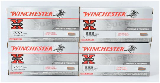 80 Rounds Win Super X .222 Rem Ammo 50 Grain Jacketed Soft Point