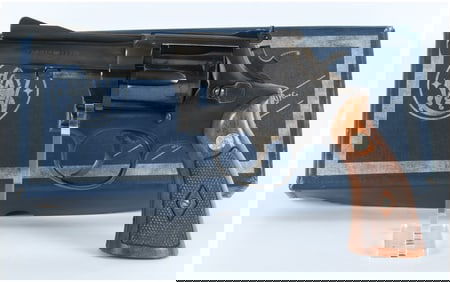 Smith & Wesson Model 18 Blued Steel .22 LR DA Revolver with Box Ammo