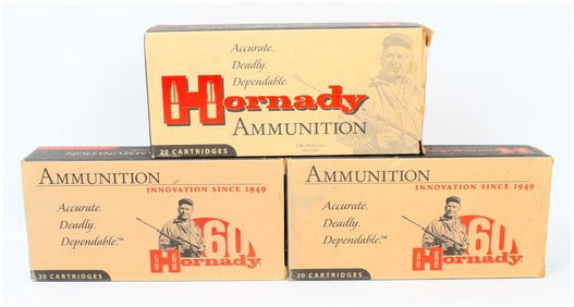 3 Boxes Hornady .300 RCM Ammo 60 Rounds Total