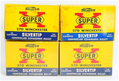 Western Super-X .270 Win 130 Grain Silvertip Ammo 80 Rounds