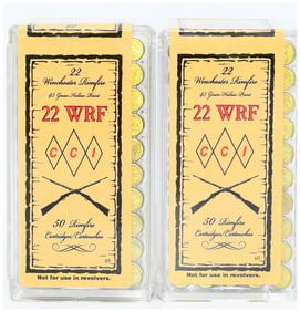 2 Boxes CCI 22 Win Rimfire (WRF) 45 Grain Jacketed Hollow Point Ammo