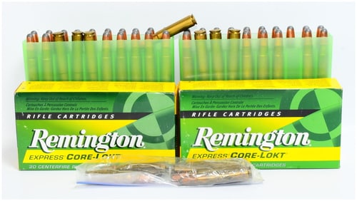 87 Rounds of Rem Express Core-Lokt .35 Rem Rifle Ammo