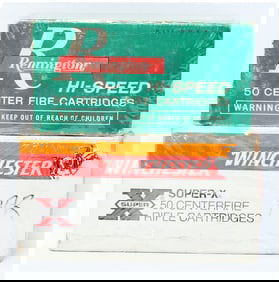 100 Rounds Vintage Rem and Win .218 BEE Rifle Ammo