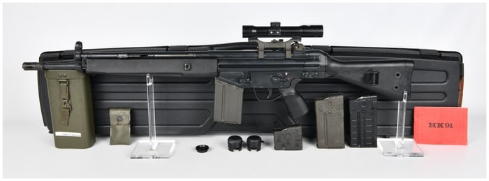 HK91 .308 Semi-Automatic Rifle with HENSOLDT WETZLAR Telescopic Sight and 4 Mags