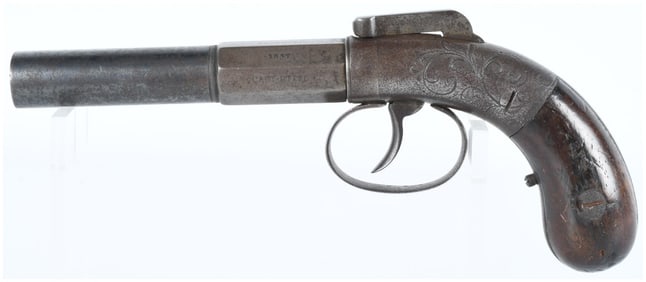 Allen & Thurber Single-Shot Percussion Pistol Patented 1837