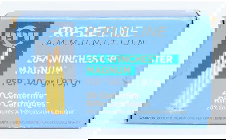 PPU Rifle Line .264 Win Mag Ammo 20 Rounds