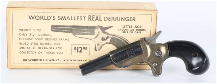 Erl Svendsen "Little Ace" .22 Short Derringer with Original Box Ammo
