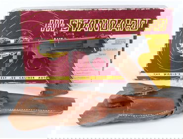 High Standard Model H-D Military .22 LR Semi-Automatic Pistol with Box and Holster Ammo