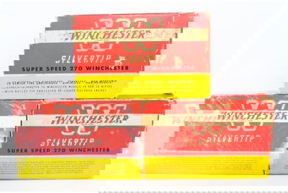 Vintage Win Silvertip Super Speed .270 Win Ammo 60 Rounds