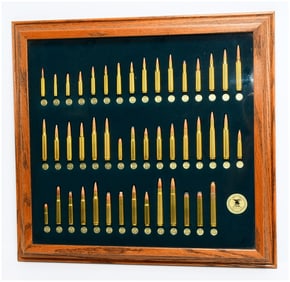 Tatonka Ammo Company 'Popular Rifle Ammo of the U.S.' Framed Display Board