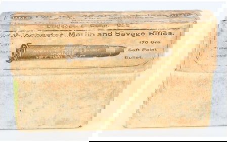 Early 20th Century U.M.C. .30-30 Smokeless Central Fire Ammo 7 Live Rounds in Original Box