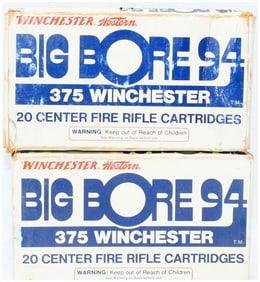 Win Western Big Bore 94 .375 Win Center Fire Rifle Ammo 40 Rounds