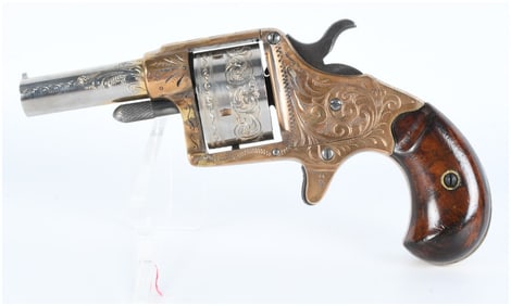 Late 19th Century Factory Engraved Colt House Model (Cloverleaf) Revolver .41 Cal