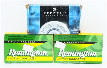 3 Boxes of Rem Core-Lokt and Federal Power-Shok .280 Rem Ammo