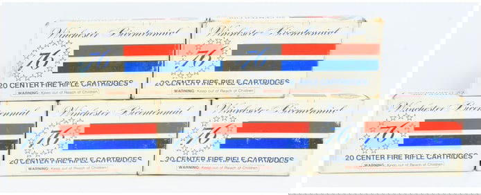 Lot of 100 Rounds Win Bicentennial '76 30-30 Win 150gr Silvertip Commemorative Ammo