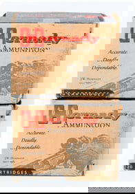 2 Vintage Hornady Ammo Boxes 40 Rounds Total