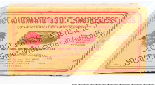 Vintage Rem-UMC .45 Automatic Colt Smokeless Ammo (39 Rounds) with RCBS and Smith & Wesson Boxes