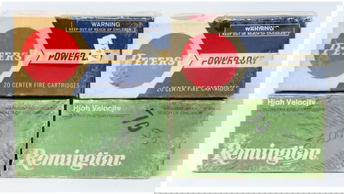 4 Vintage Boxes of Peters and Rem .222 Rem Mag Ammo 80 Rounds