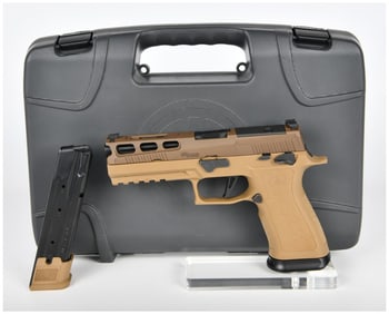 SIG SAUER P320 M17 Pistol with NORSSO Enhanched Ported Slide Flat Faced Trigger MOS Cut and Flared