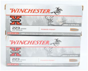 Win Super X .223 WSSM 64 Grain Power-Point Ammo 40 Rounds