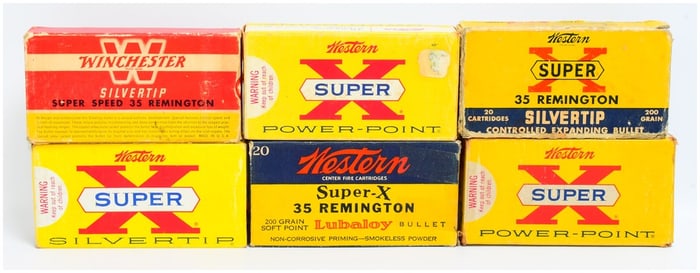 108 Rounds of Vintage Western Super X and Win .35 Rem Centerfire Rifle Ammo