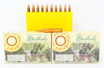 Collection of Wby .240 Wby Mag (240 WBY MAG) Ammo at least 61 Rounds