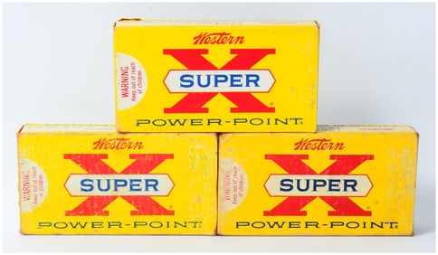 3 Boxes of Vintage Western Super X Power Point .284 Win 125 Gr. Soft Point Ammo 60 Rounds