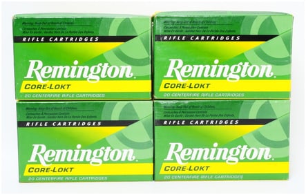 4 Boxes of Rem Core-Lokt .280 Rem 150 Grain Pointed Soft Point (PSP) R280R1 Rifle Ammo Total 80