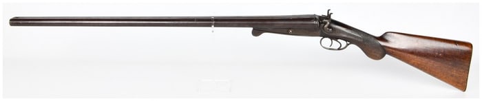 Antique Side-by-Side Double-Barreled Hammer Shotgun with 32" Barrel