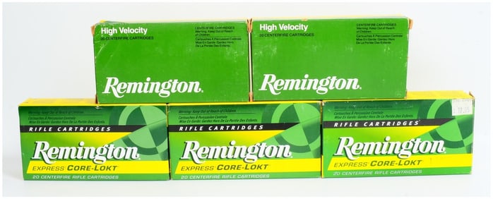 5 Boxes of Rem .257 Roberts 117 Grain Core-Lokt Soft Point Rifle Ammo