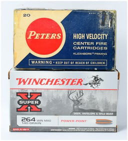 40 Rounds of .264 Win Mag Ammo by Peters and Win