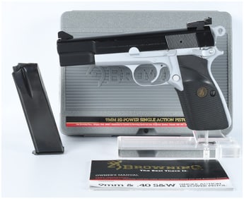 Browning Hi-Power Practical Two-Tone Semi-Automatic Pistol 9mm Luger with Case and Manual