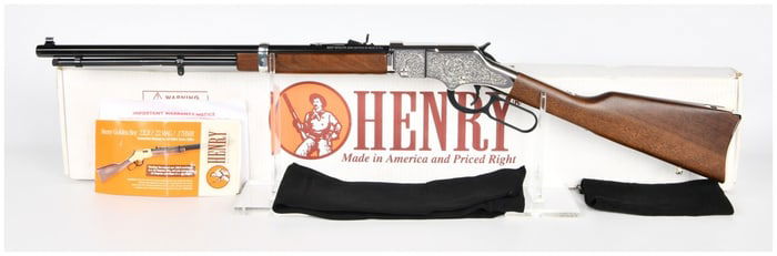 Henry Golden Boy Silver Eagle .17 HMR Lever-Action Rifle with Box Ammo