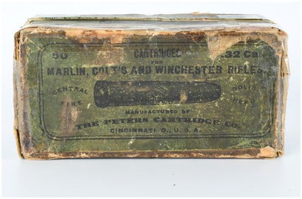 Vintage The Peters Ammo Co. .32-20 Cal Central Fire Ammo 50 Live Rounds