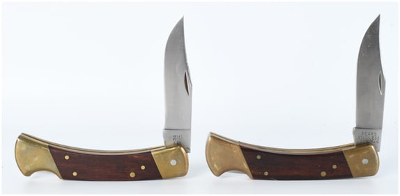Pair of Lockback Folding Knives Proto and Sears USA