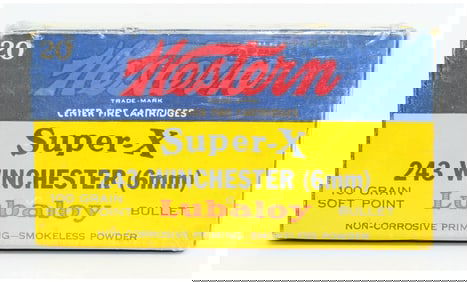 20 Rounds Western Super-X .243 Win (6mm) Center Fire Ammo Ammo Box