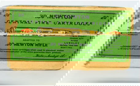 Vintage Western Ammo Company .30 Newton Central Fire Rifle Ammo 8 Rounds