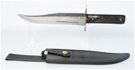 Collectible Hammer Brand New York Knife Co. USA Bowie Knife with Sheath