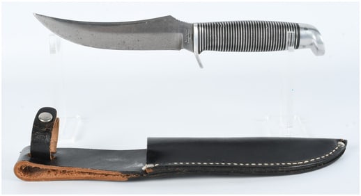 Western Black Beauty F66 Fixed-Blade Hunting Knife with Sheath