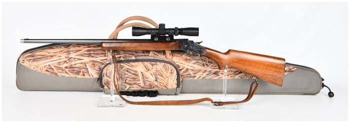 Vintage-Style J. Stevens Arms Company Single-Shot .22 LR Rifle with Weaver Scope and Case