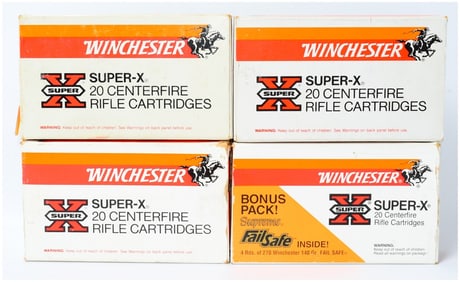 4 Boxes of Win Super-X 270 Win Centerfire Rifle Ammo