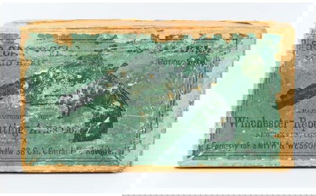 50 Rounds of Late 19th Century Win Repeating Arms Co. .38 Smith & Wesson Solid Head Ammo in 'Picture