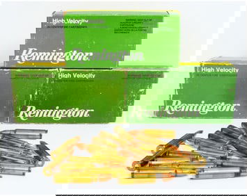 3 Boxes Vintage Rem High Velocity .300 Savage Ammo 150 & 180 Grain with Loose Rounds