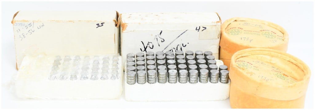 Collection of Ammo Reloading Components 360 Count including 278 Count .30-06 Bullet Tips 47 Count: This lot comprises 360 COUNT of various ammunition reloading components. Specifically, the lot includes 278 COUNT ARE .30-06 BULLET TIPS, 47 COUNT ARE .45-70 BULLET TIPS, & 35 COUNT ARE .38-56 BULLET 