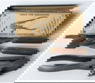 Pair of Win Model 1882 Reloading Tools .32-20 W.C.F. and .25-20 W.C.F. with Original Box Ammo