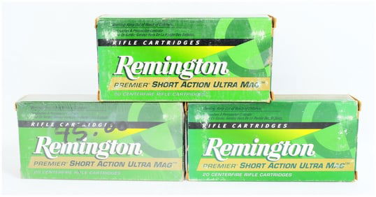 60 Rounds Rem Premier Short Action Ultra Mag .300 SAUM 165 GR Core-Lokt PSP Rifle Ammo